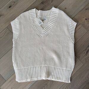 a new day Cream Knit V-Neck Sweater